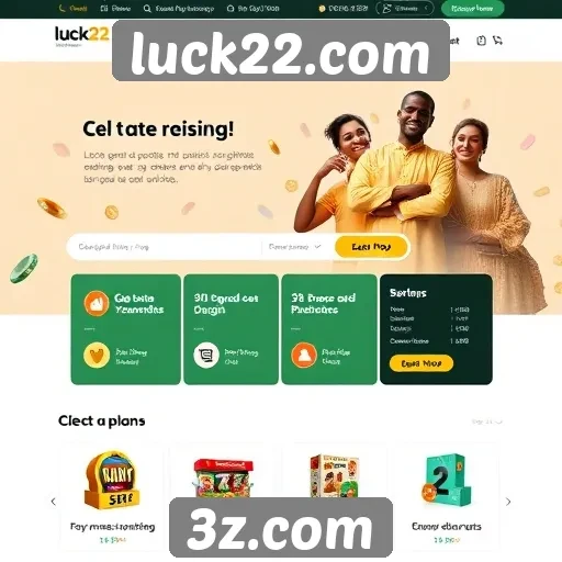 Revisão do design e usabilidade do site luck22.com