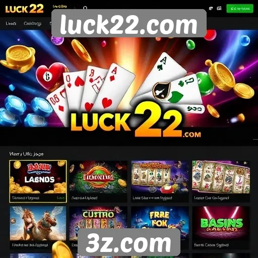 Opções de jogos disponíveis na plataforma luck22.com
